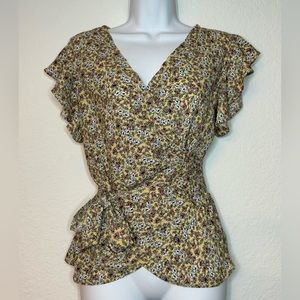 5 for $20 🌹 EUC Fall Faux Wrap top S